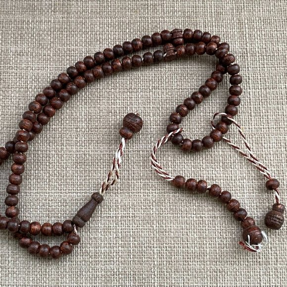 Tasbeeh Handmade Real Wood Dark Brown Beads Islamic Religious Beads Prayer Beads - Picture 3 of 10